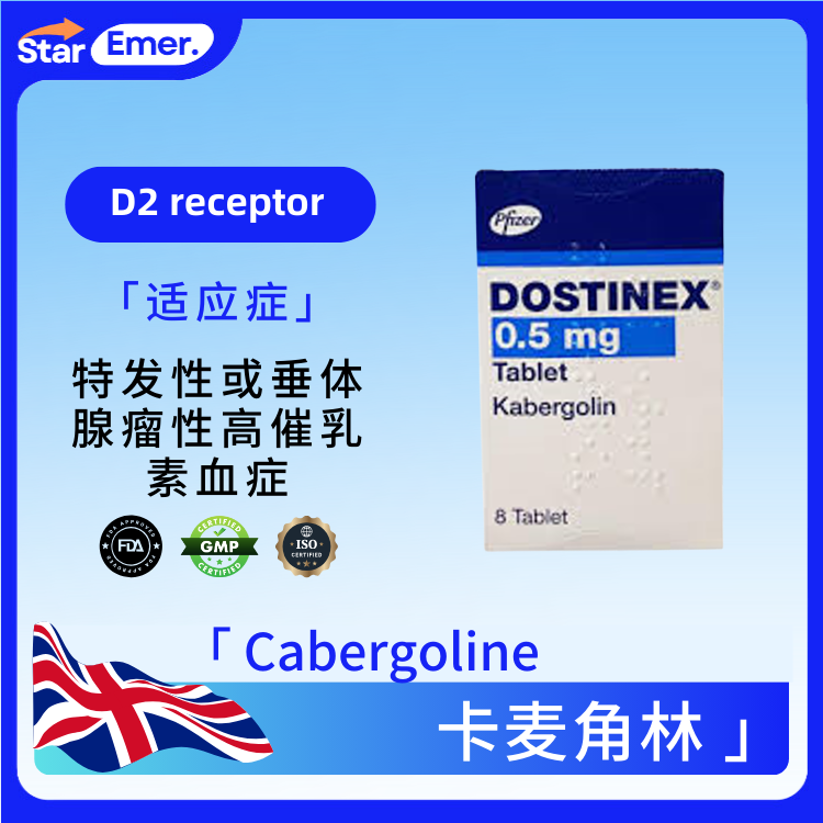 卡麦角林 · Cabergoline · D2 receptor